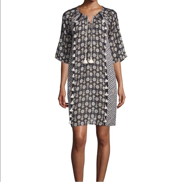 Figue | Odesa Gray Patterned Belt Dress Size L - Picture 2 of 8